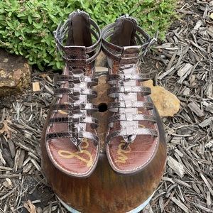 Sam Edelman Silver Gladiator Sandals